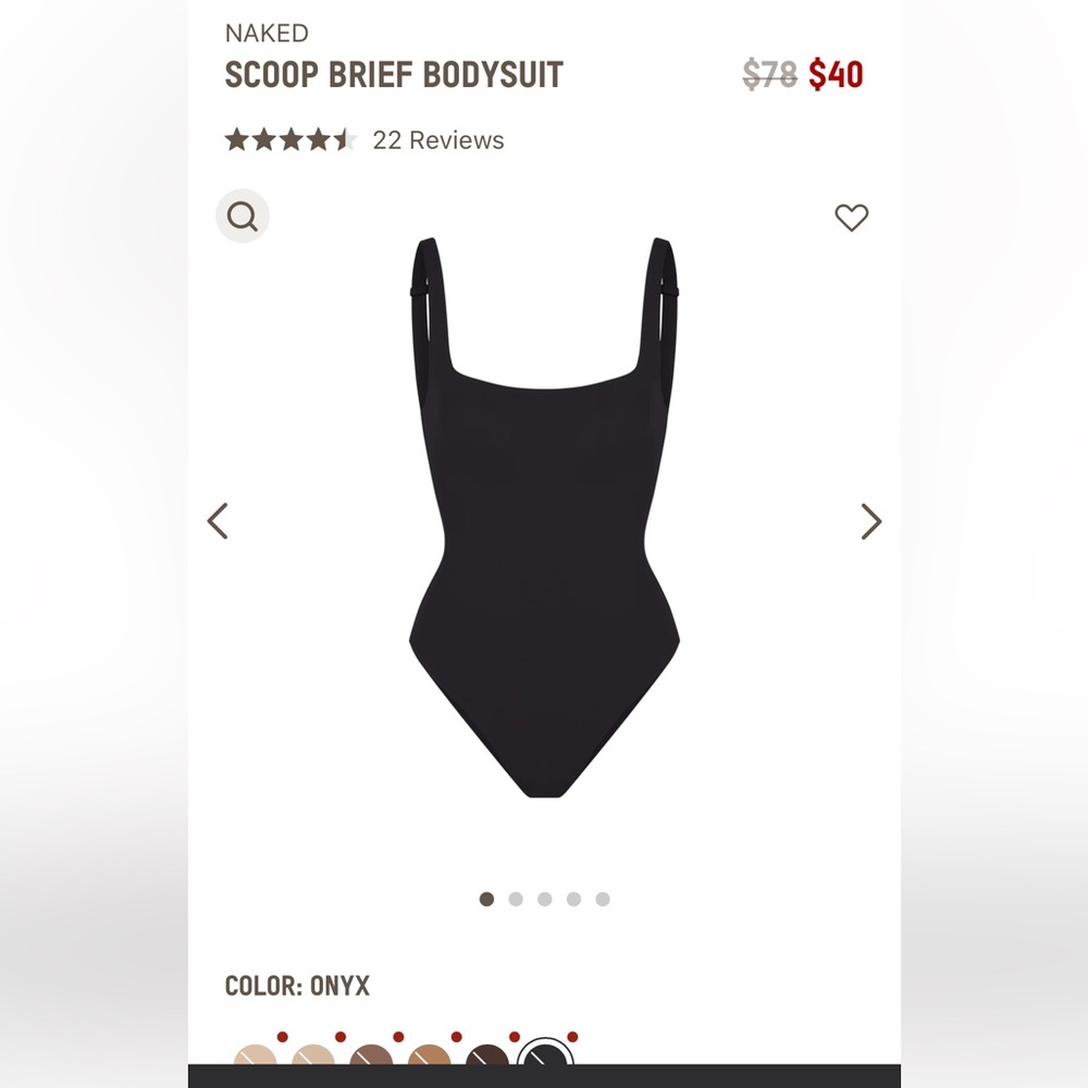 Skims Naked SCOOP BRIEF BODYSUIT - Large